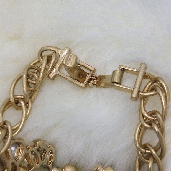 Banana Republic Gold Tone Jeweled Link Bracelet - Picture 13 of 15